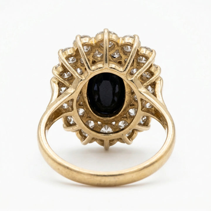Bague Or jaune et Saphir