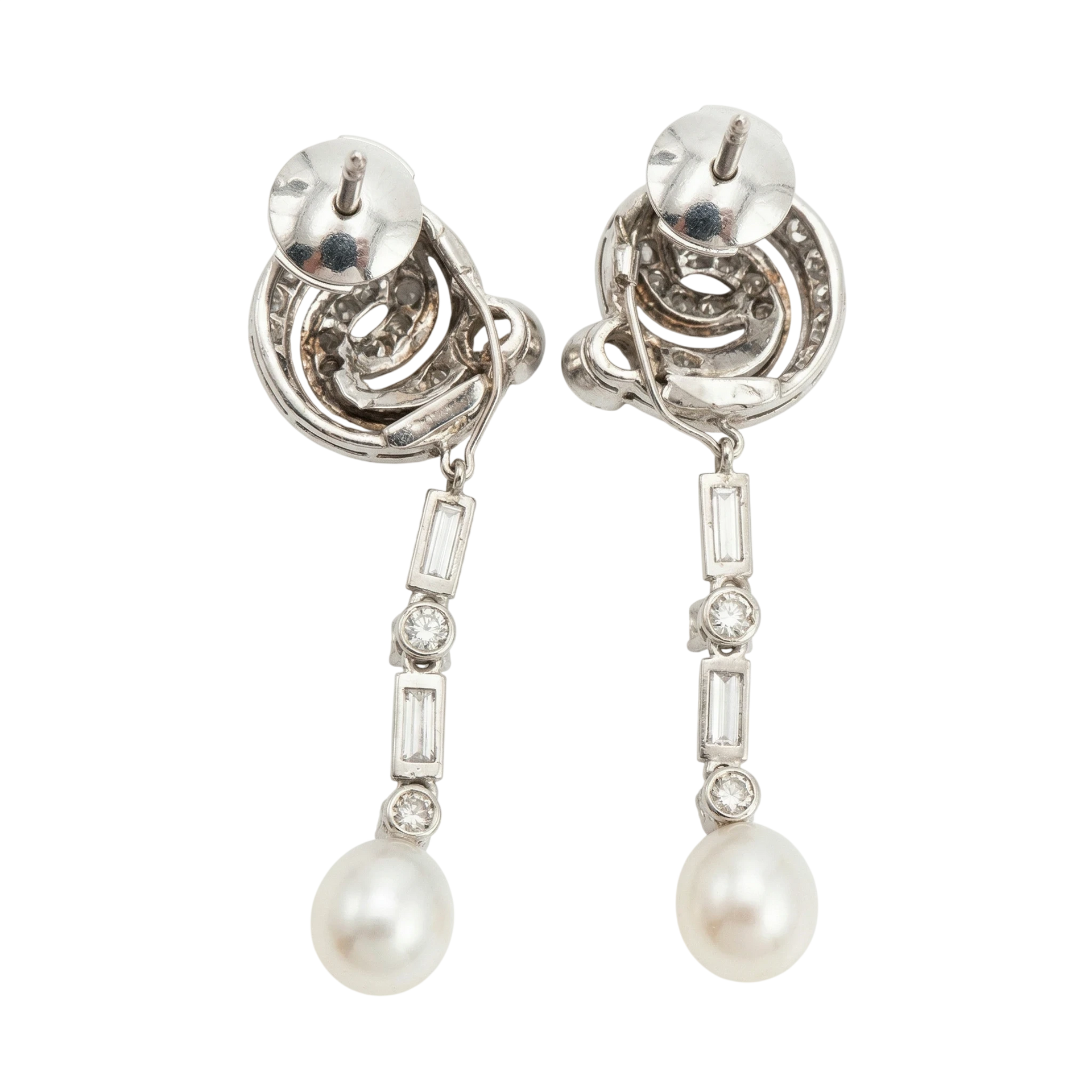 Boucles d'oreilles or et Diamant pavage
