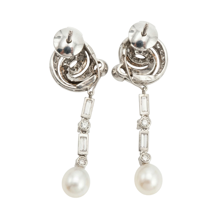 Boucles d'oreilles or et Diamant pavage