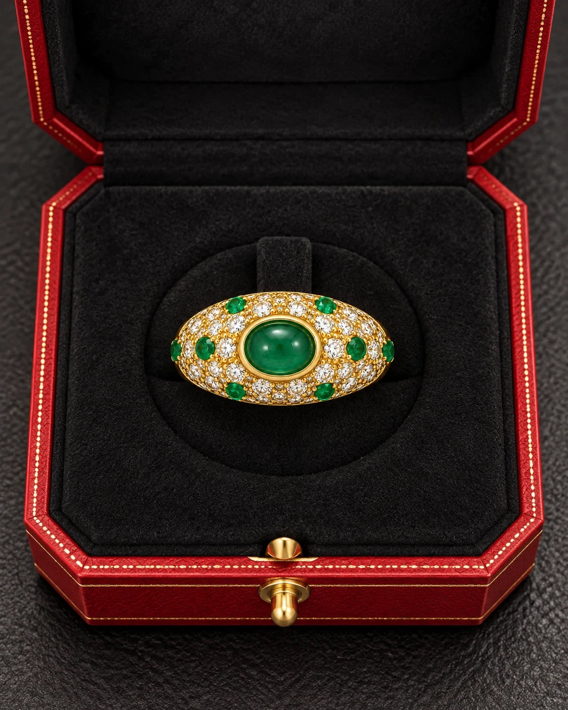 Cartier Bague or et Émeraude