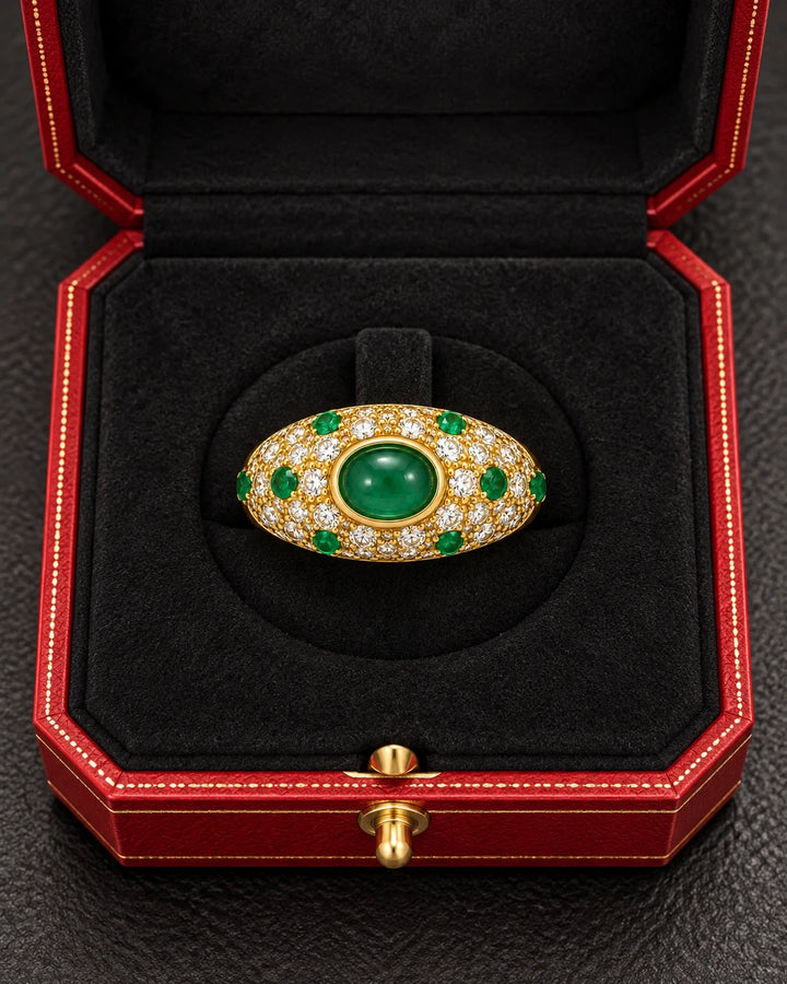 Cartier Bague or et Émeraude