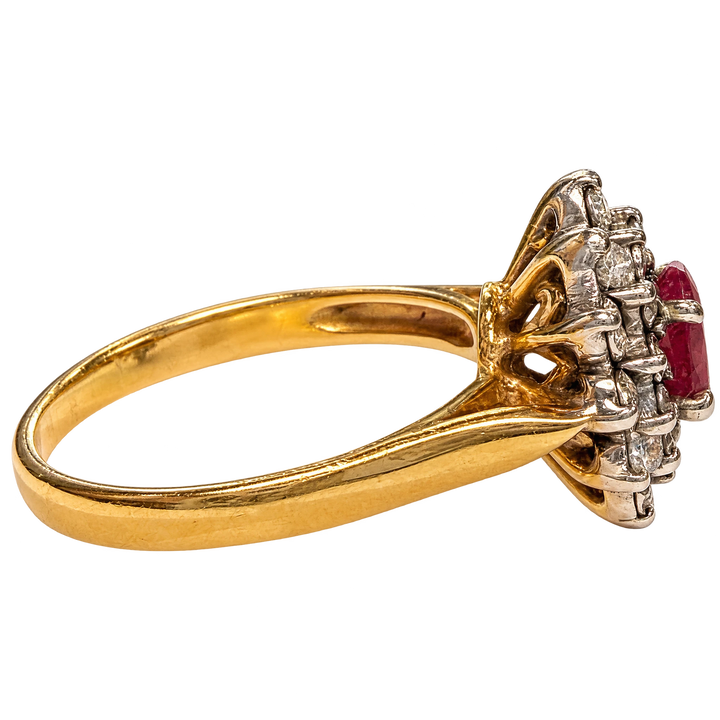 Bague or rubis