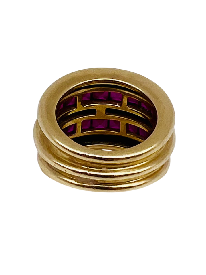 Bague or et Rubis