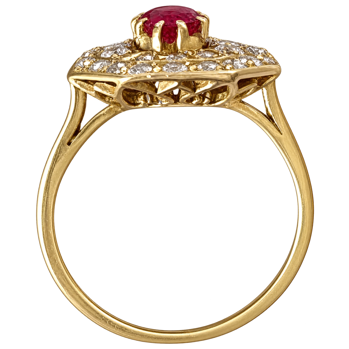 Bague or et Rubis