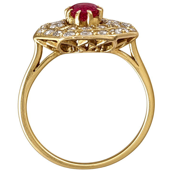Bague or et Rubis