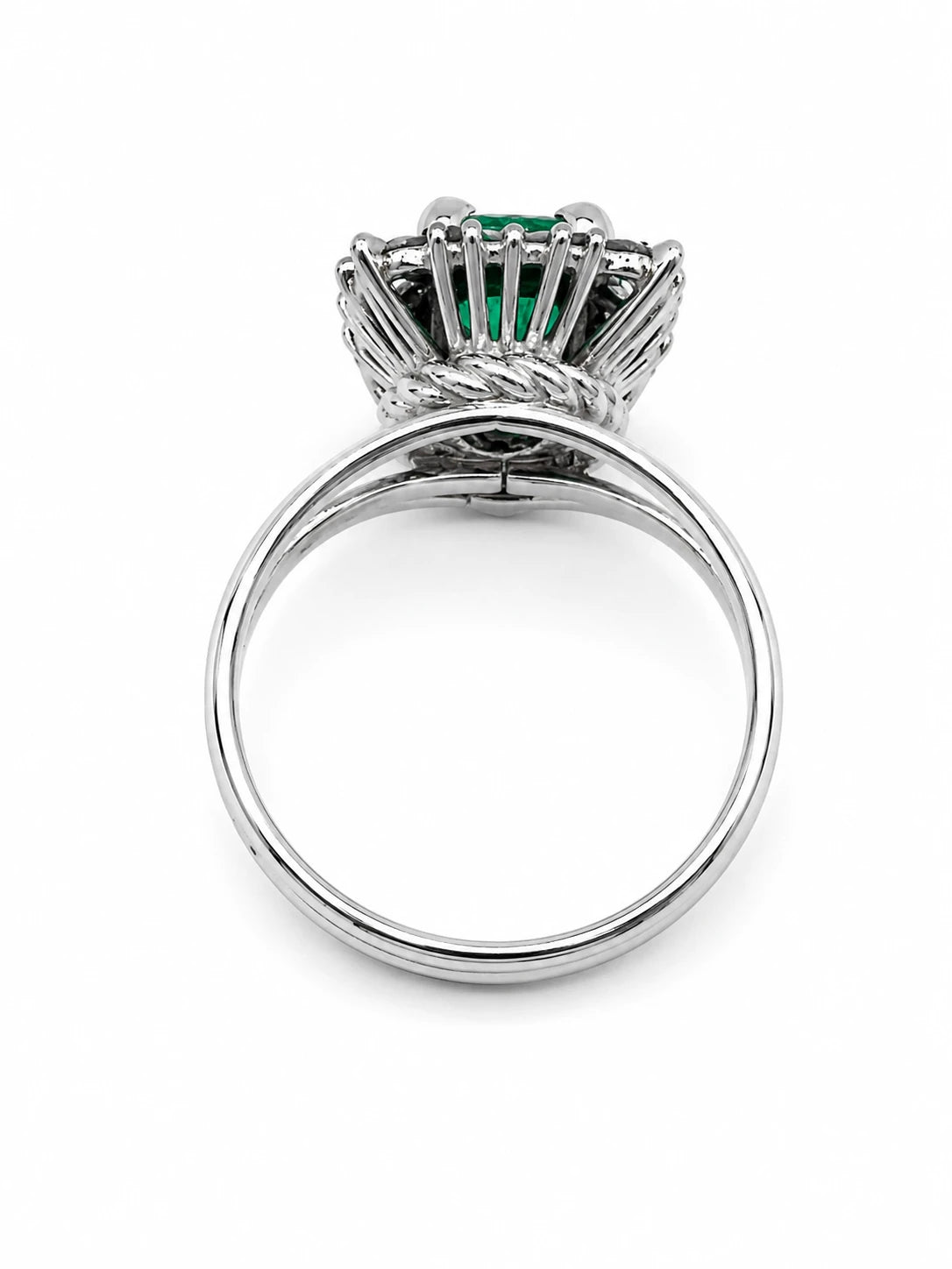 Bague Or blanc et Émeraude