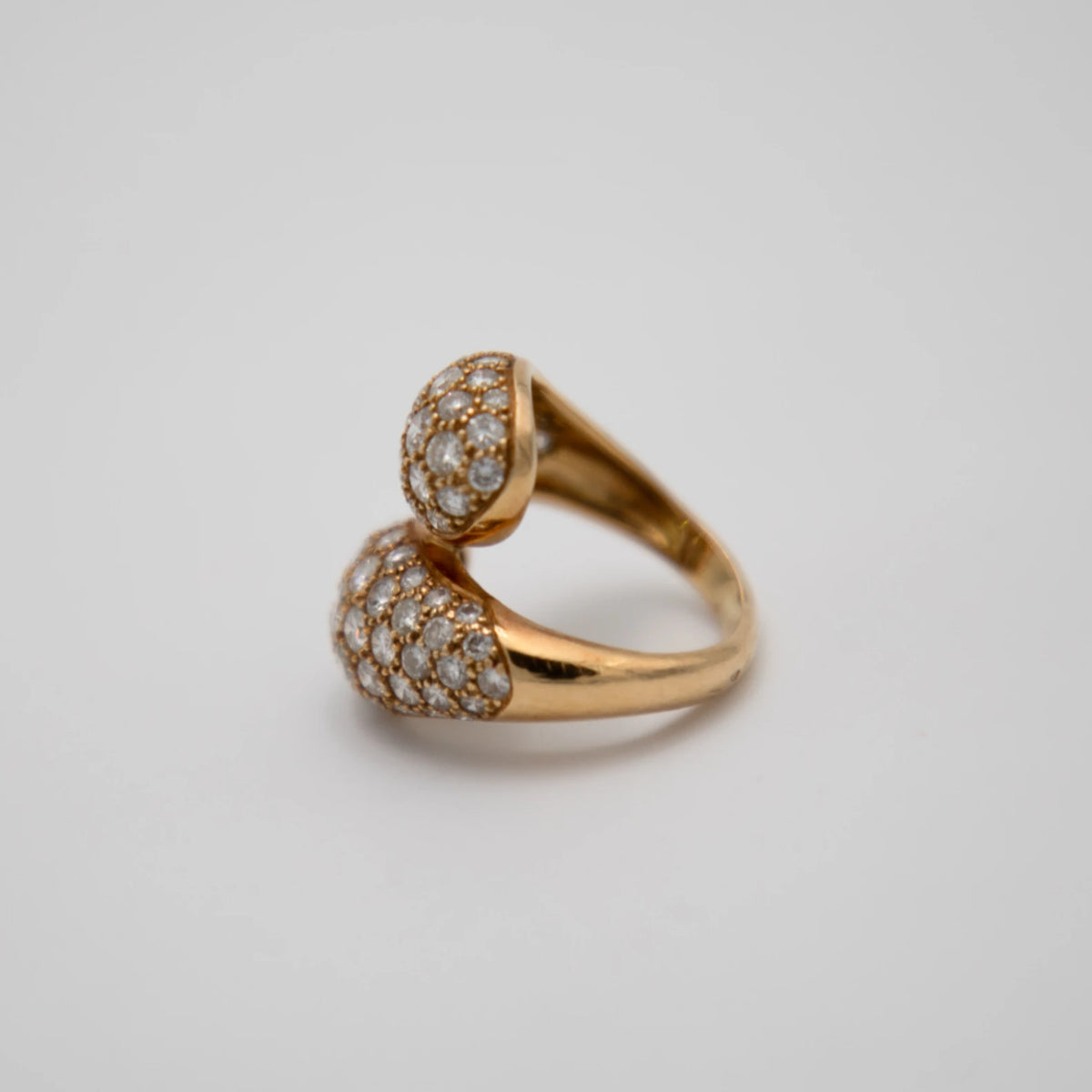 Bague or et Diamant pavage