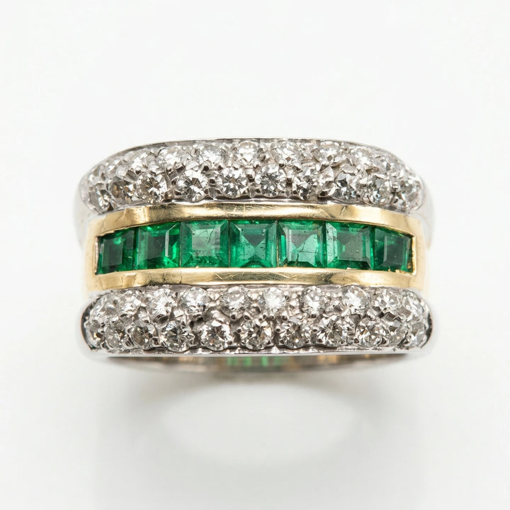 Bague or et Émeraude