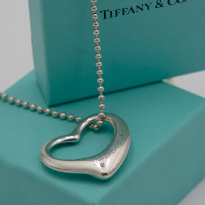 Tiffany & Co. Collier Open Heart Argent