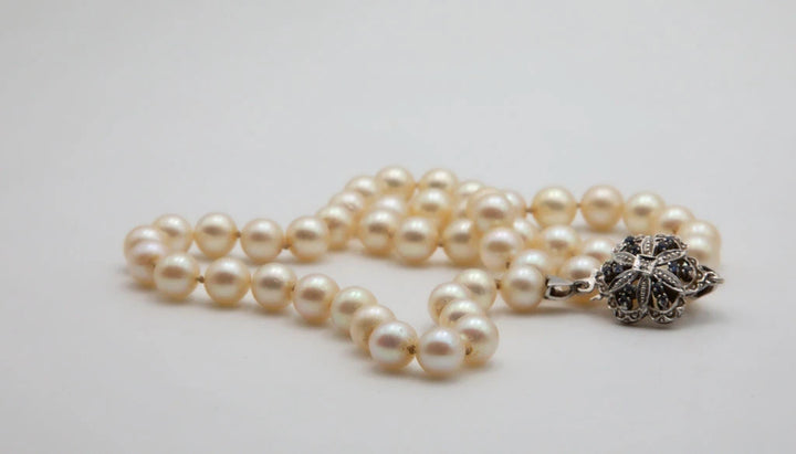 Collier Or gris et Perle