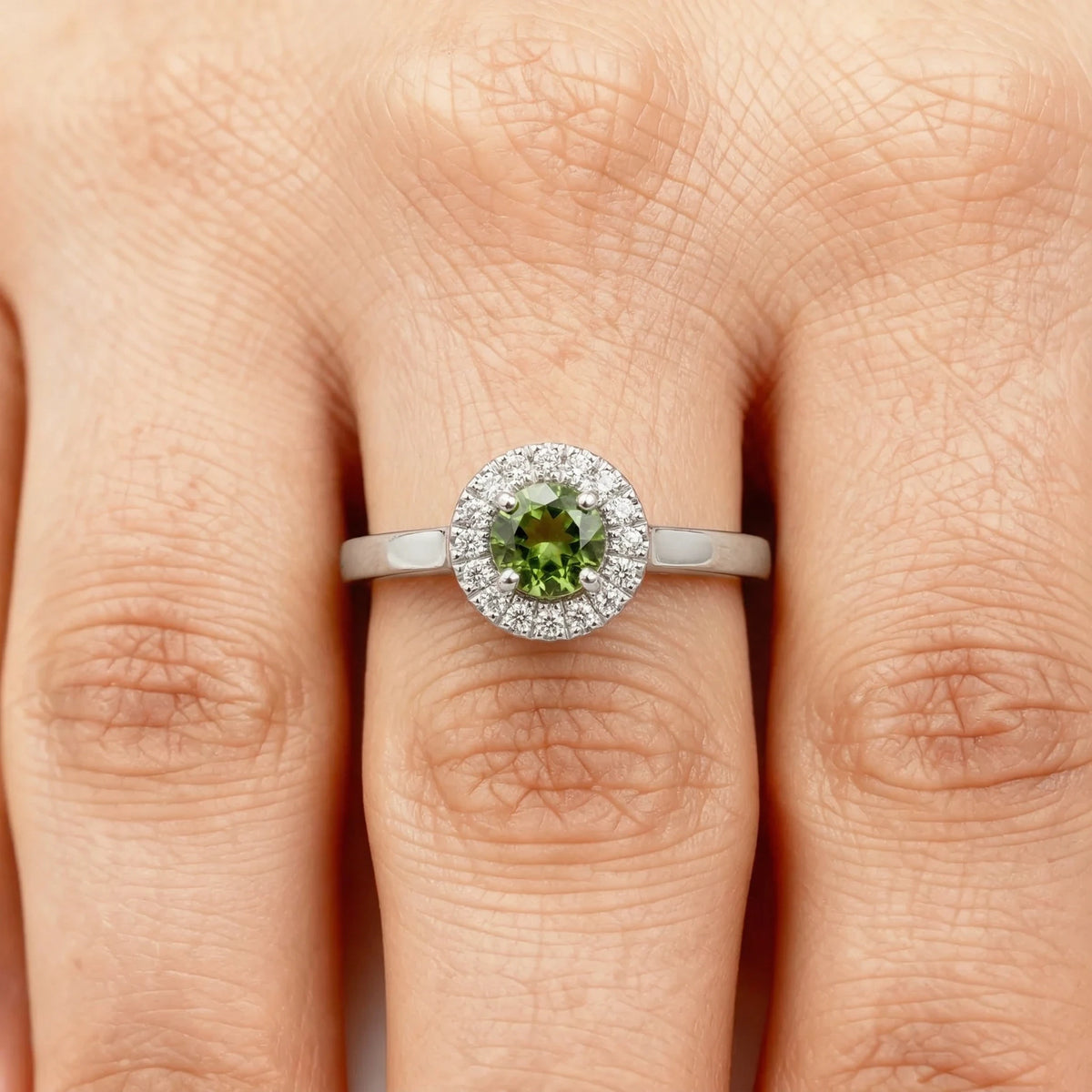 April by Bague or et Peridot