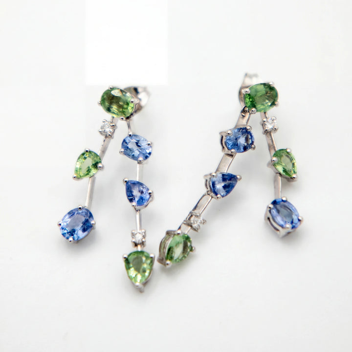 Boucles d'oreilles or et Saphir