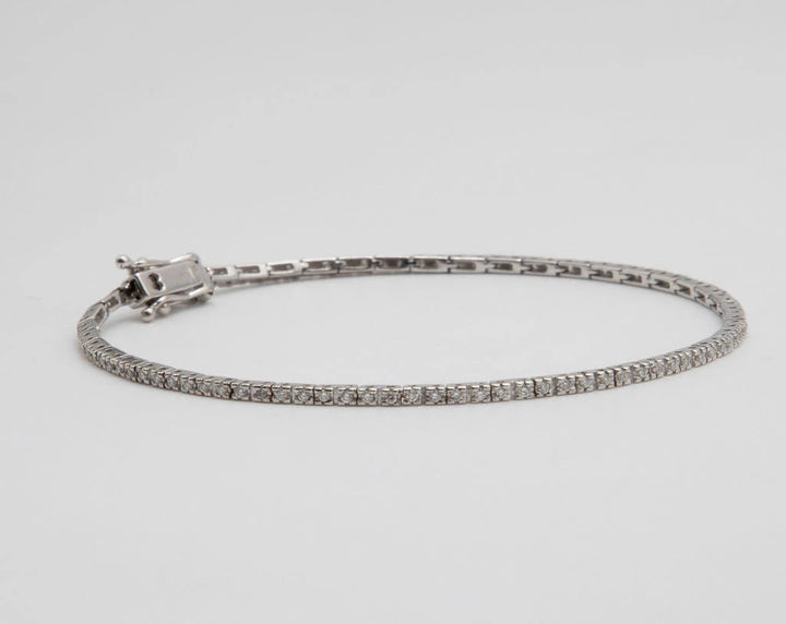 Bracelet Or blanc et Diamant pavage