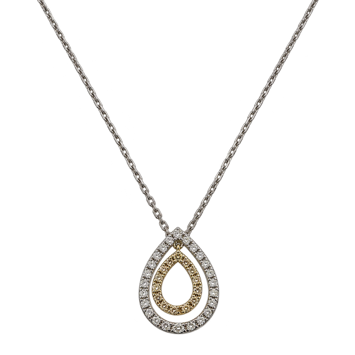 Collier or et Diamant pavage