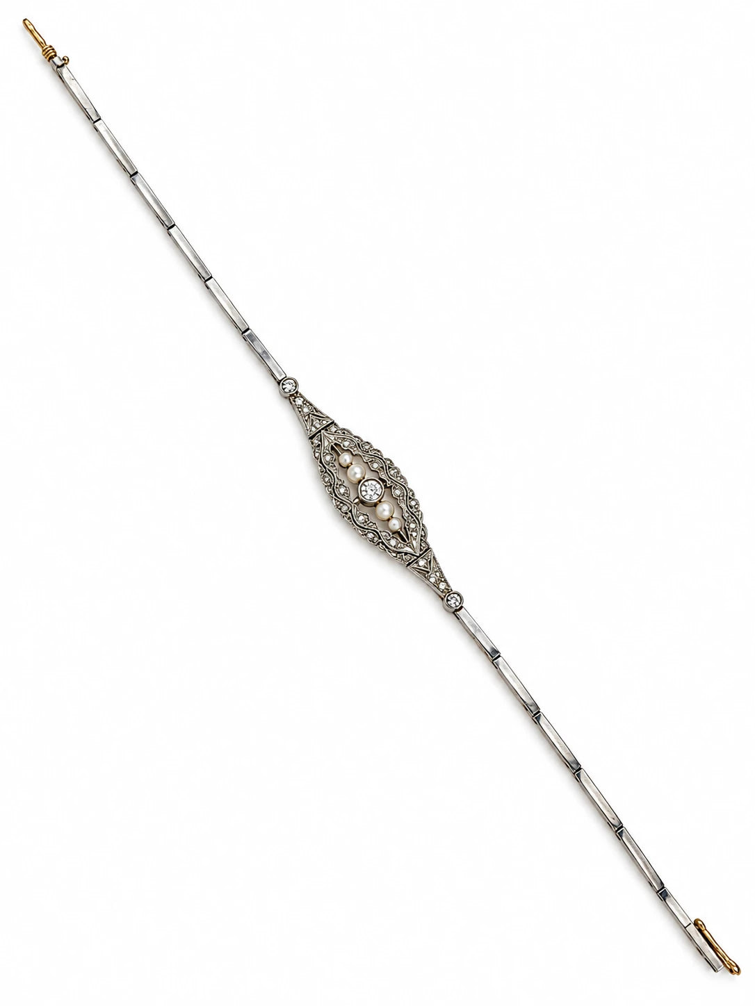 Bracelet platine et Diamant pavage