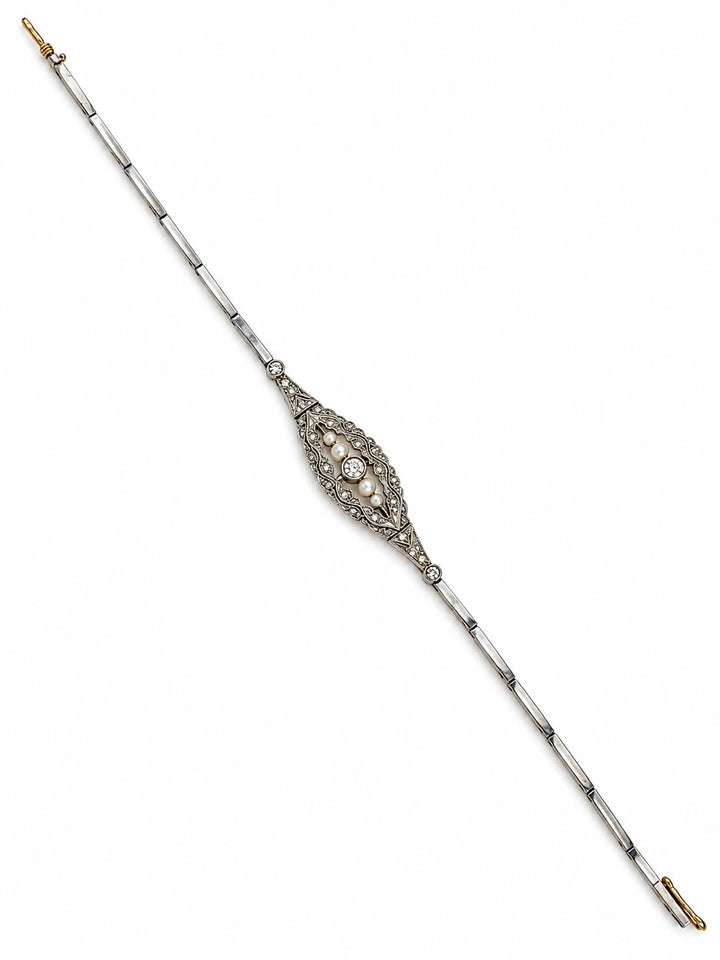 Bracelet platine et Diamant pavage