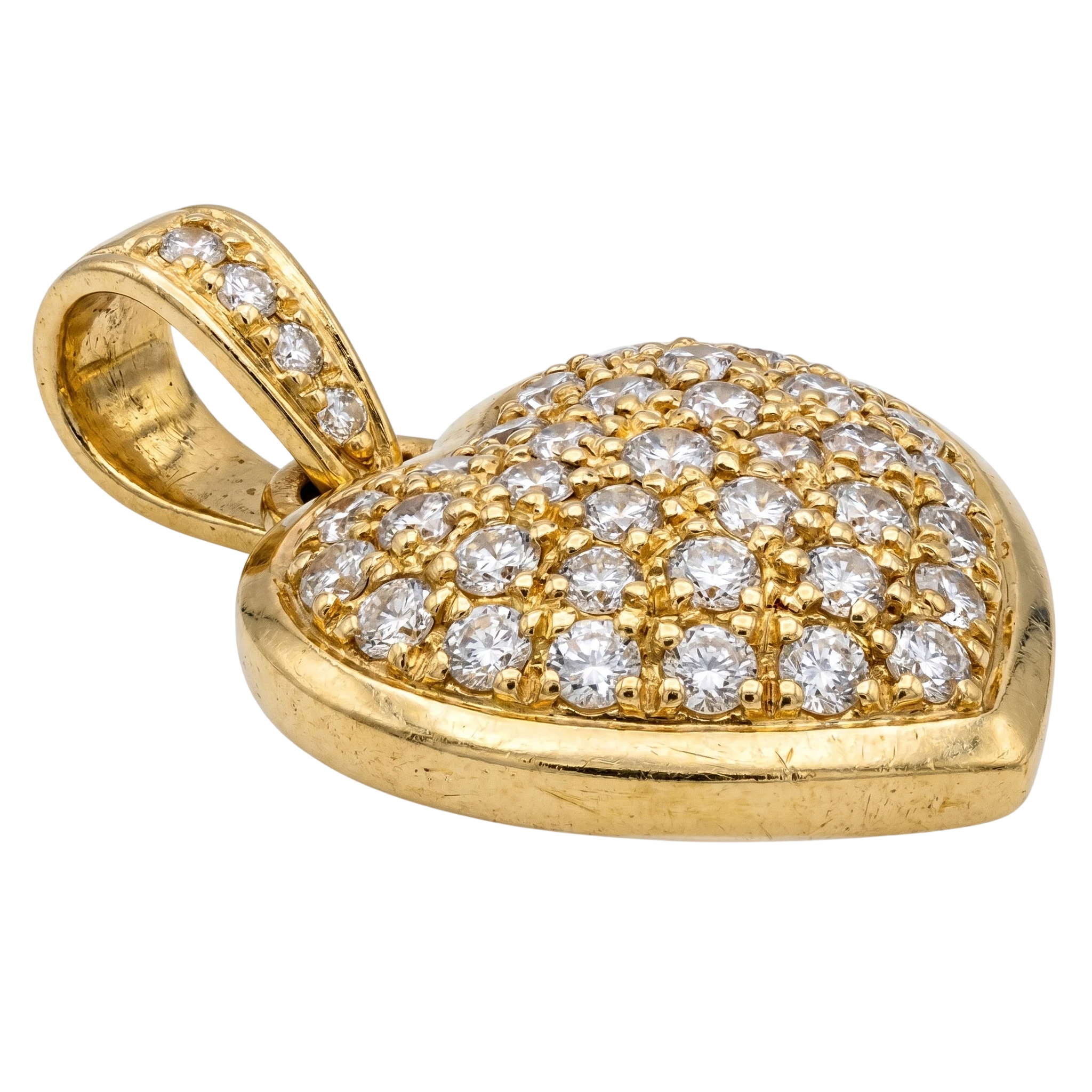 Pendentif Or jaune et Diamant pavage