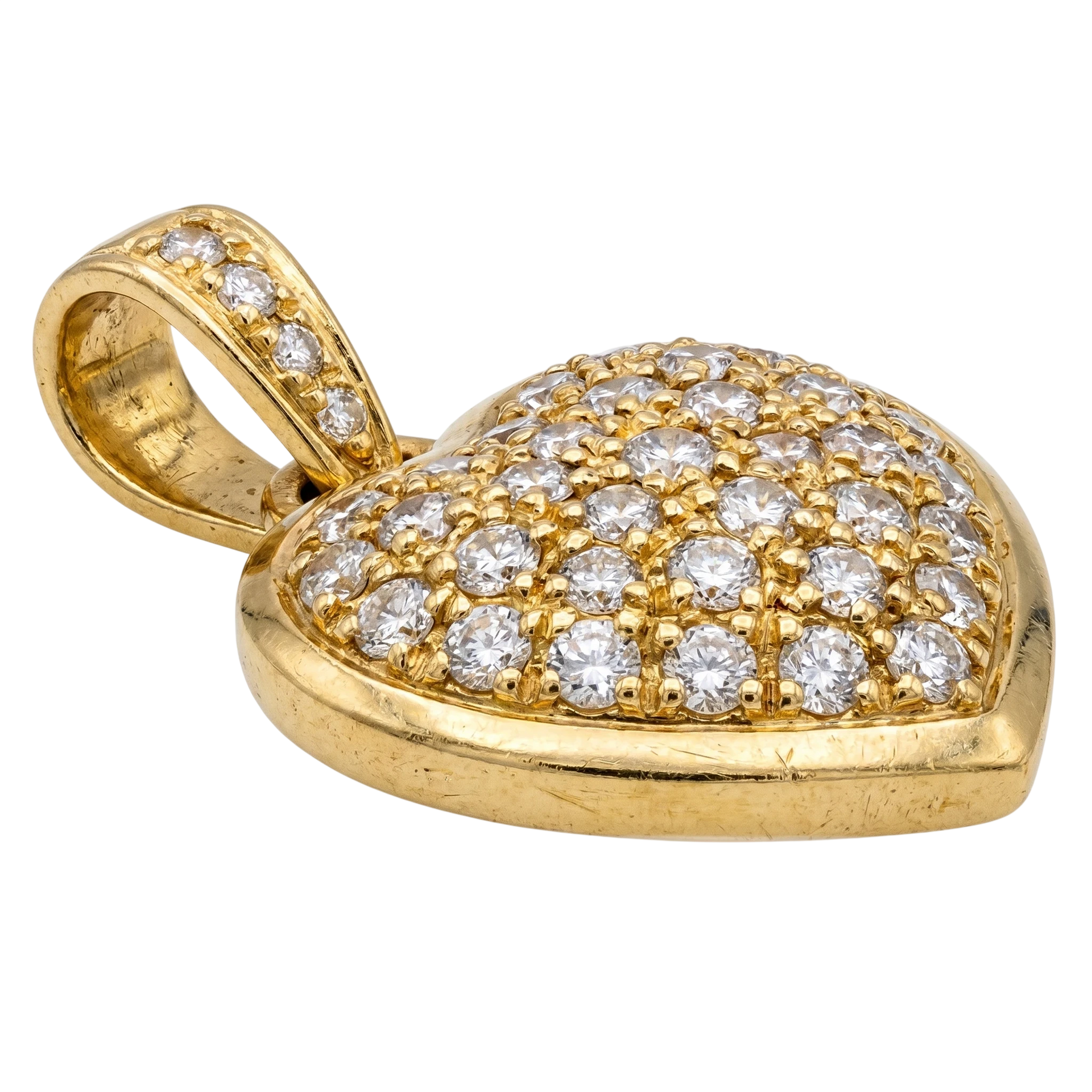 Pendentif or et Diamant pavage