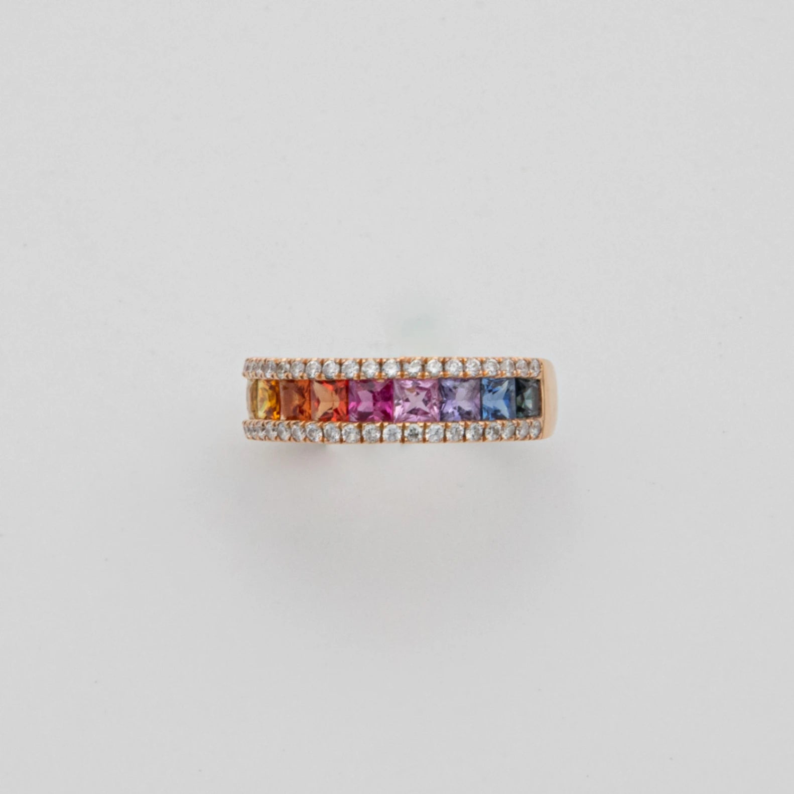 Vendome Bague Or jaune et Pavé de saphirs