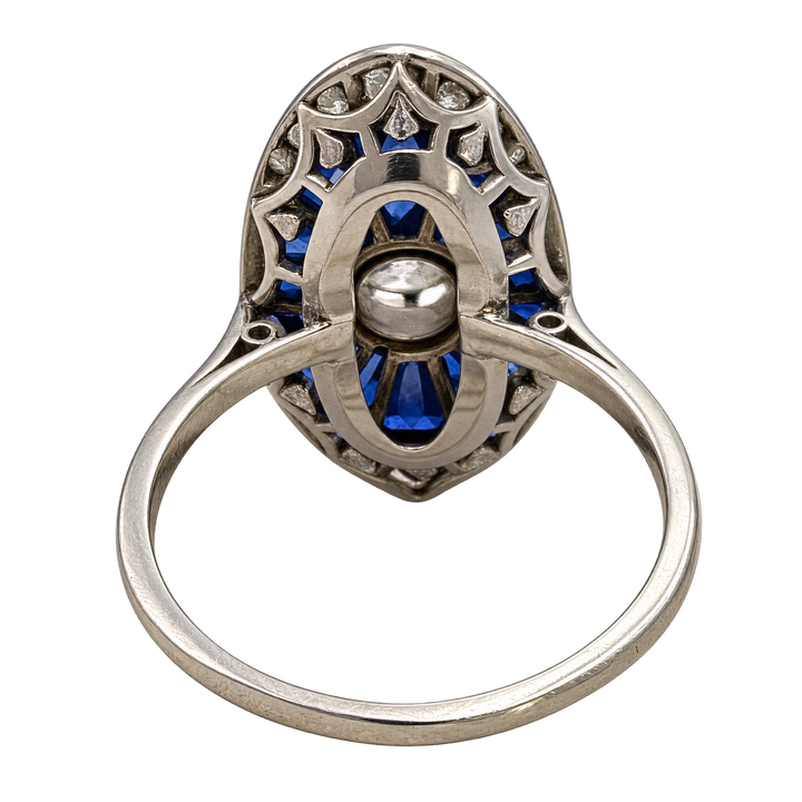 Bague or Diamant et saphir