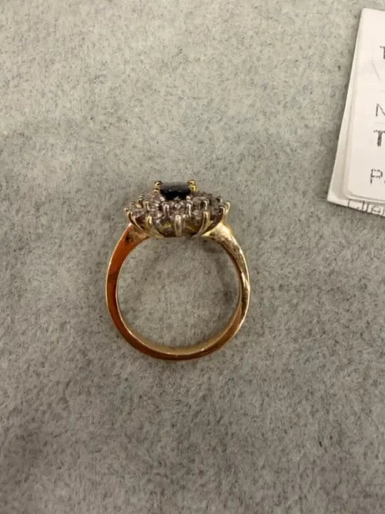 Bague or et Saphir