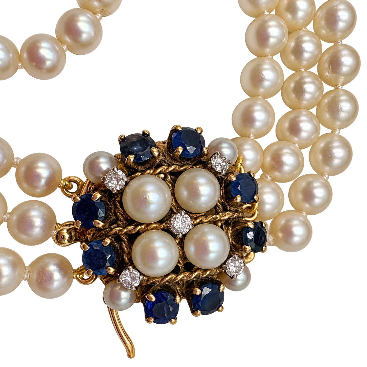Collier or et Perles