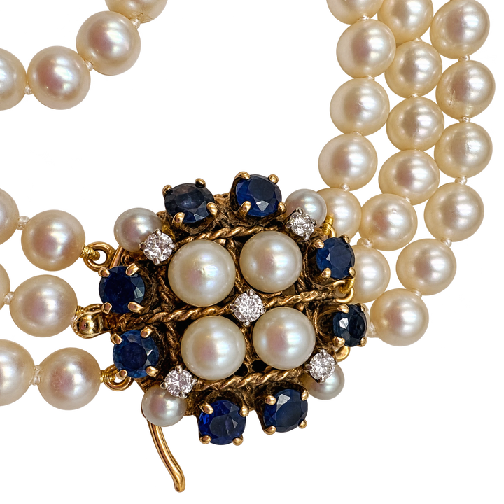 Collier or et Perles
