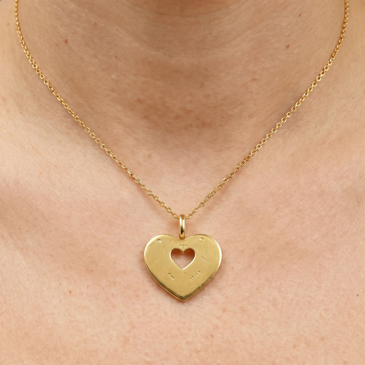 Poiray Pendentif Coeur secret Or jaune