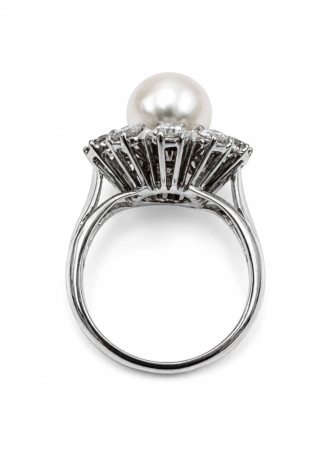 Bague Or blanc et Perle de culture