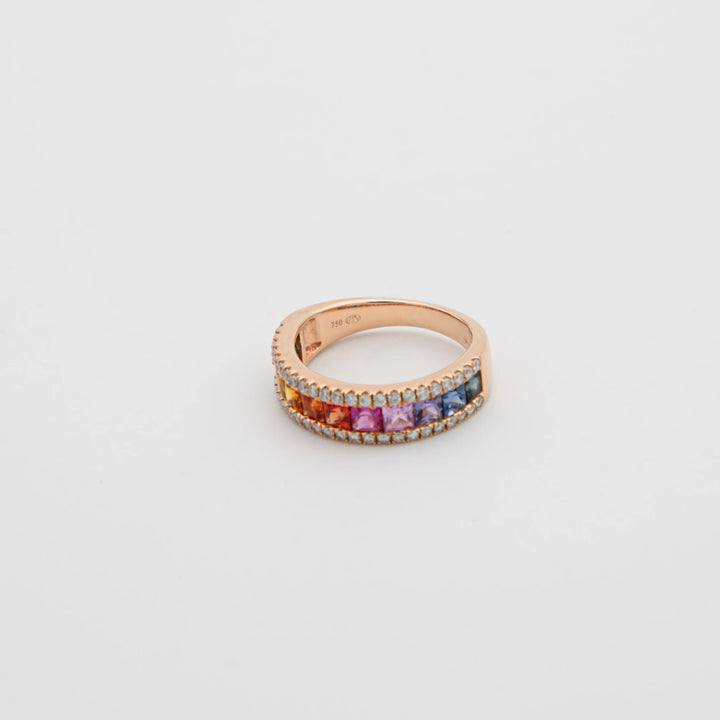Vendome Bague or et Pavé de saphirs