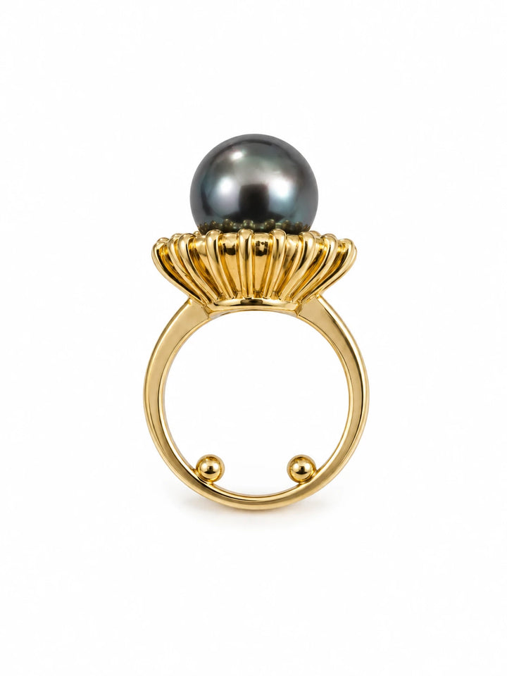 Bague Or jaune et Perle de culture
