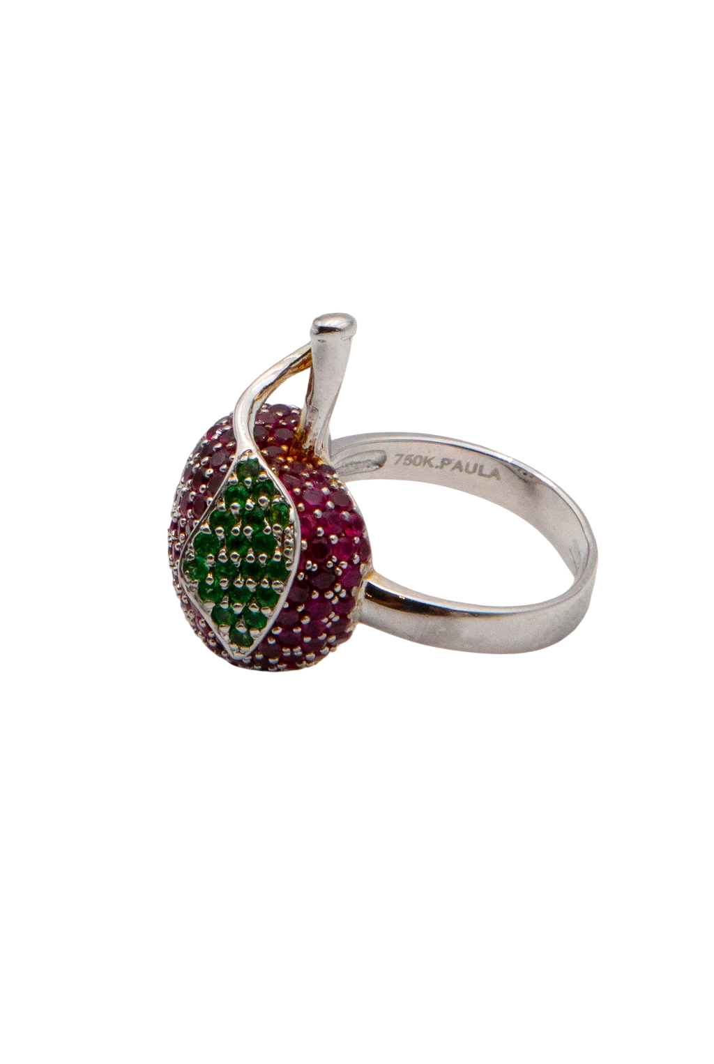 Bague Or blanc et Rubis
