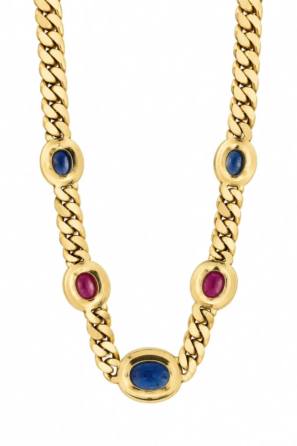 Collier or et Saphir