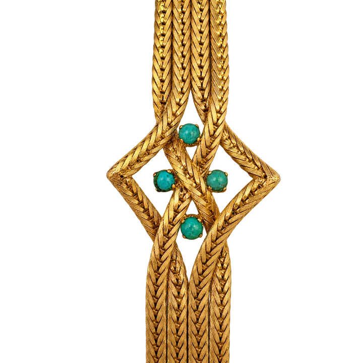Bracelet or et Turquoise