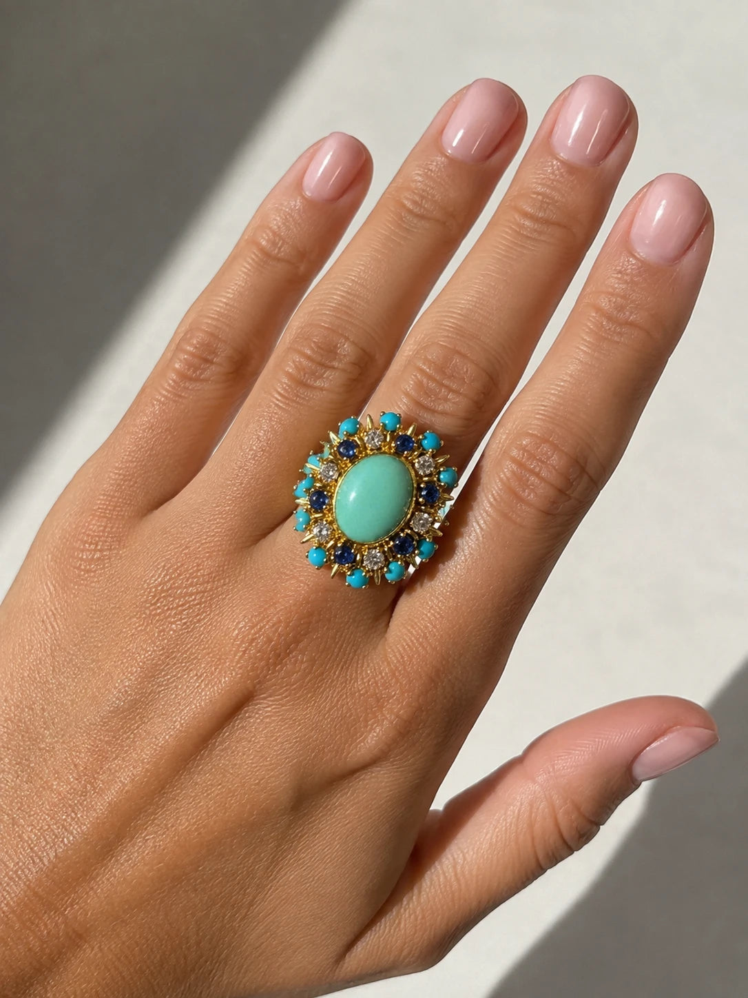 Bague or et Turquoise