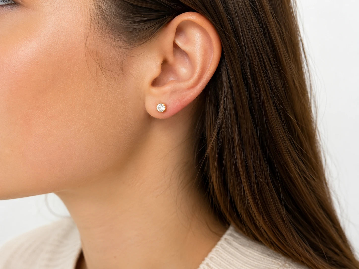 Boucles d'oreilles or et Diamant