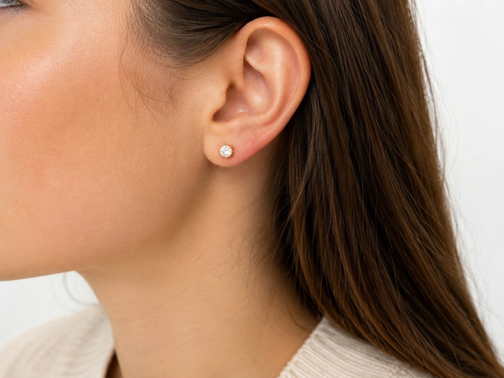 Boucles d'oreilles or et Diamant