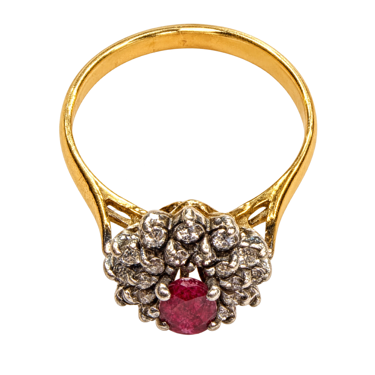 Bague or rubis