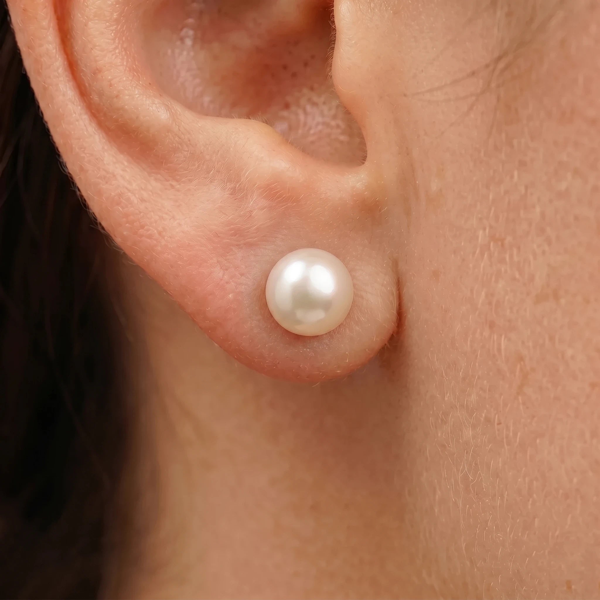 Boucles d'oreilles or et Perle de culture