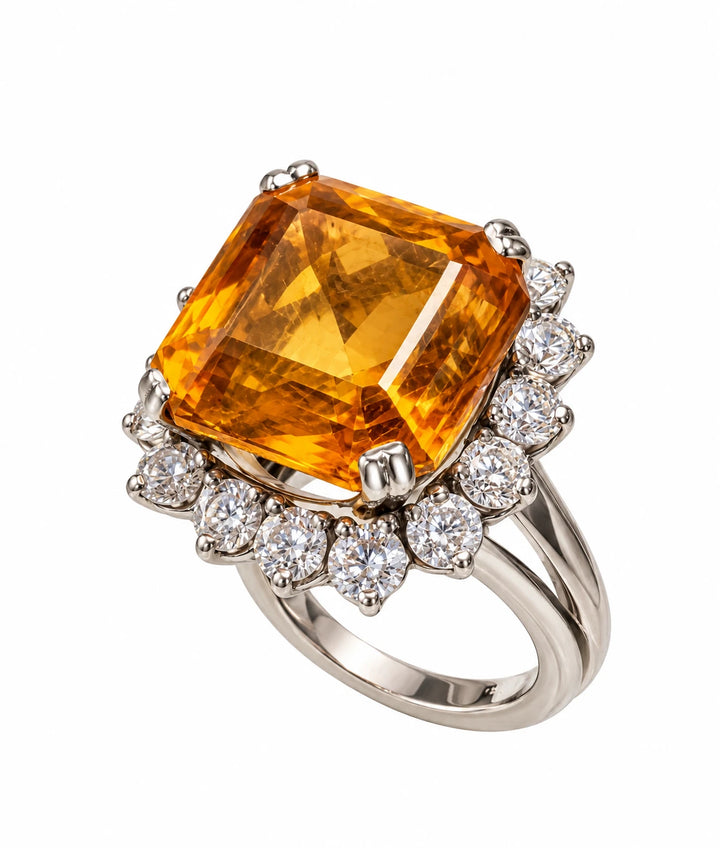 Bague or et Citrine