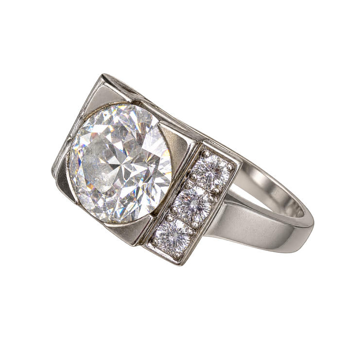 Bague platine et Diamant