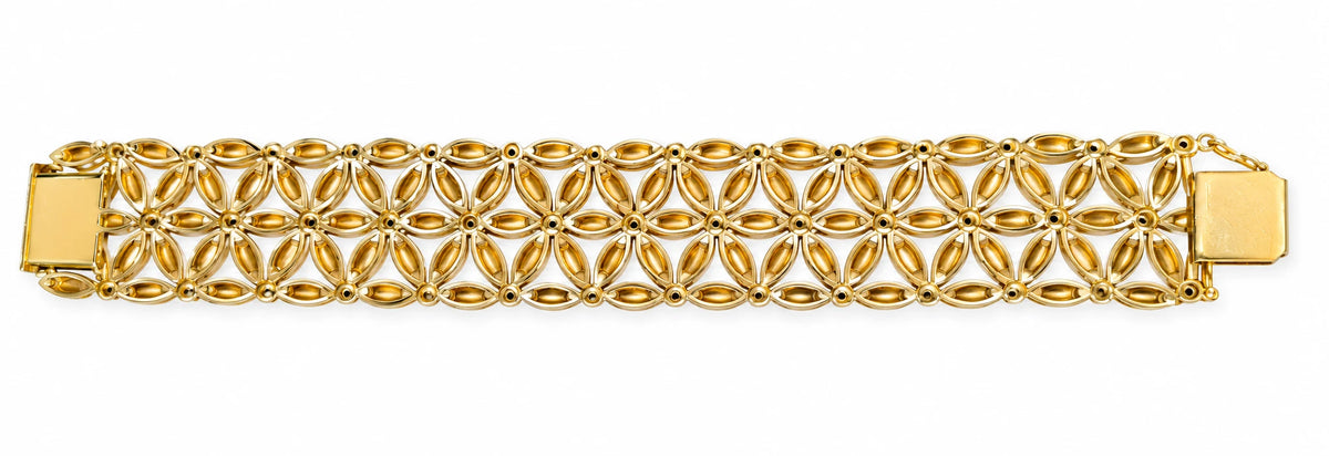 Bracelet or et Saphir