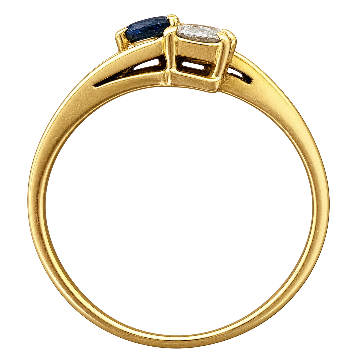 Bague or et Saphir