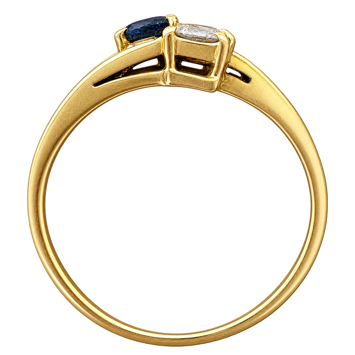 Bague or et Saphir