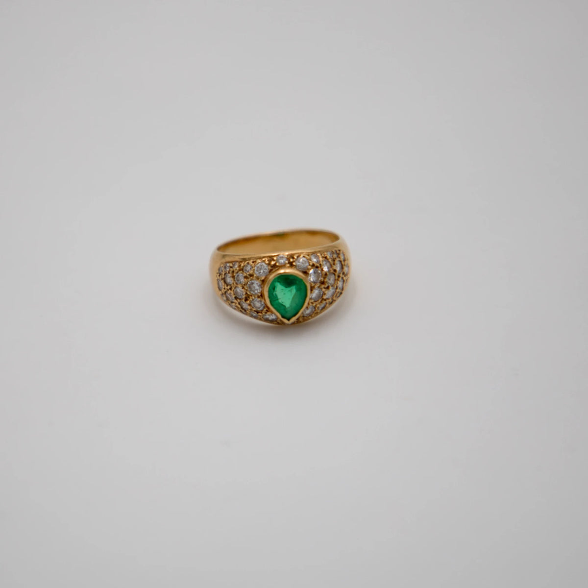 Bague or et Diamant pavage