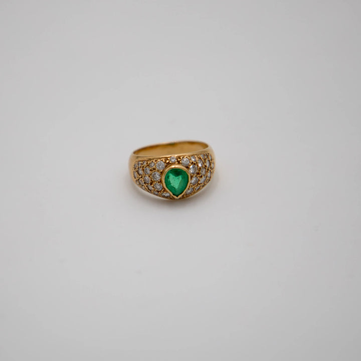 Bague or et Diamant pavage