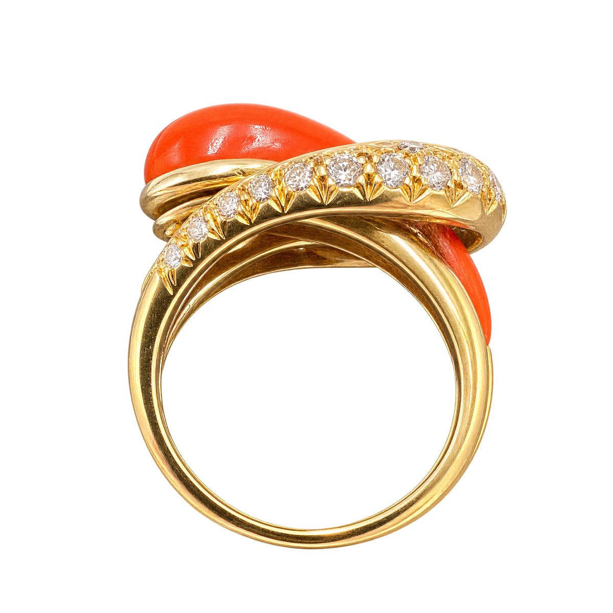Bague or et Corail
