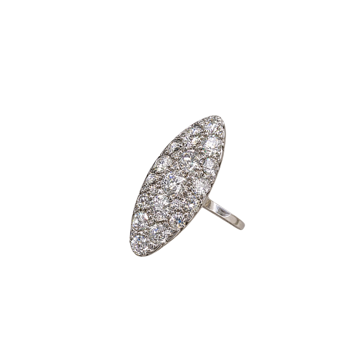 Bague or et Diamant pavage