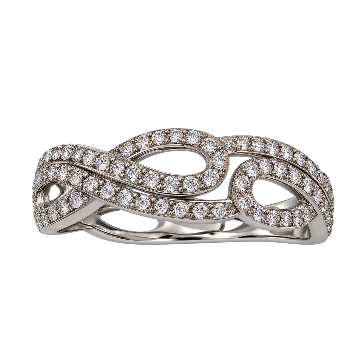 Bague or et Diamant pavage