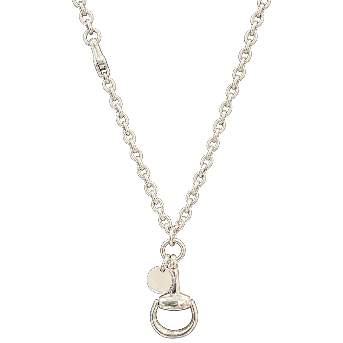 Gucci collier Horsebit or blanc